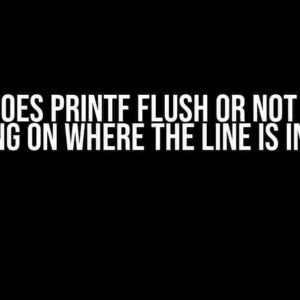 Why does printf flush or not flush depending on where the line is in a loop?